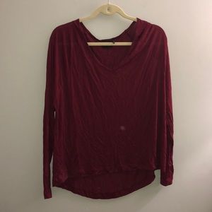 Red Long Sleeve Top
